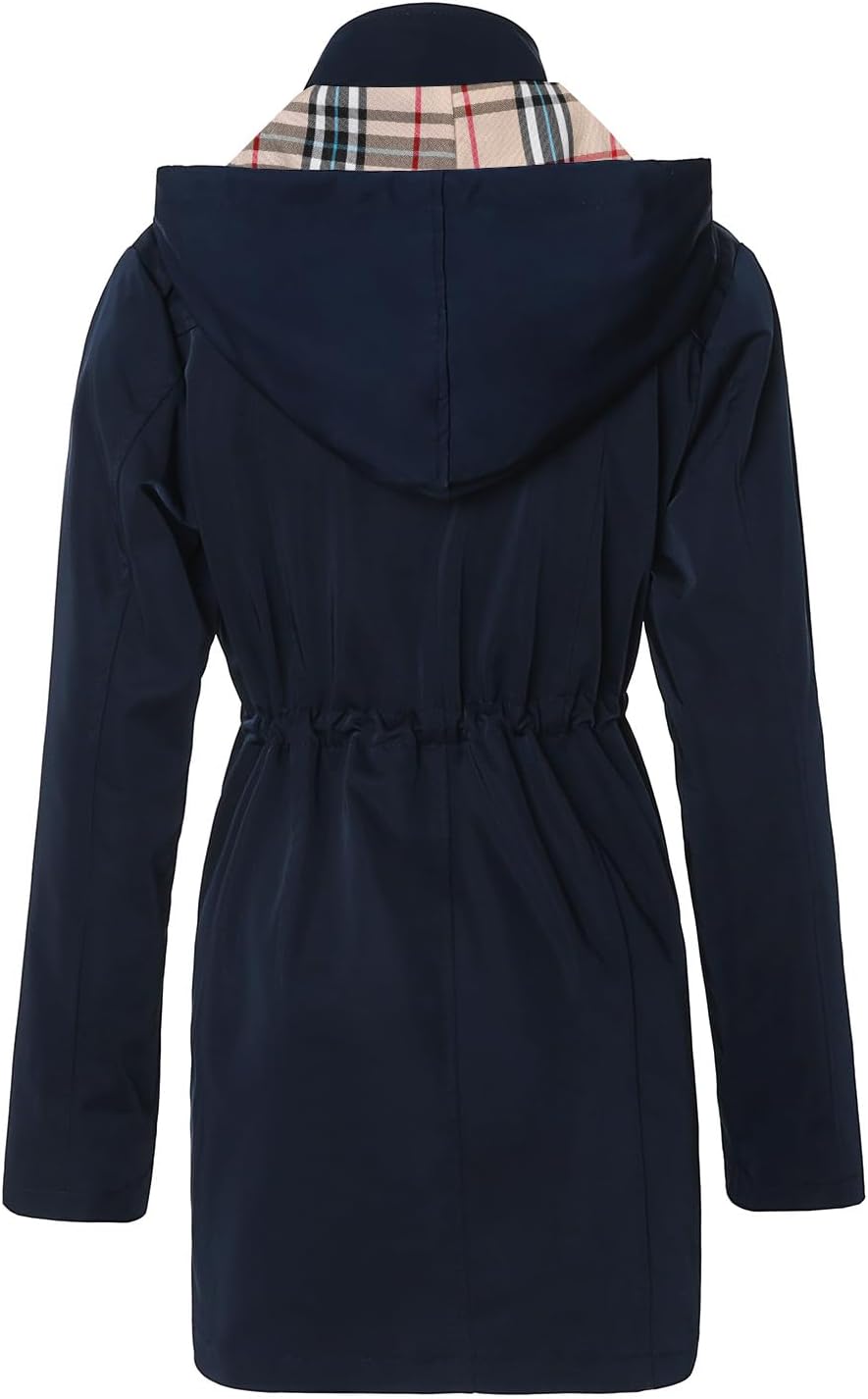 SaphiRose Long Hooded Rain Jacket Outdoor Raincoat image 3