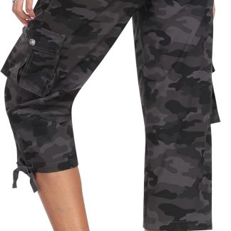 Cargo Capris Lightweight Travel Hiking Pants with 6 Pockets image 1