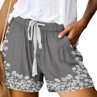 Casual Drawstring Shorts Summer Elastic Waist Shorts image 1